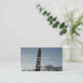 ワシントン記念碑の冬IIの風景 名刺 (スタンド正面)