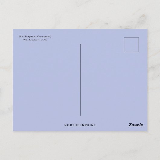 ワシントン記念碑ワシントンDC ポストカード (裏面)