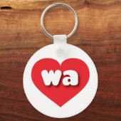 ワシントン赤いハート- I love wa キーホルダー (正面)