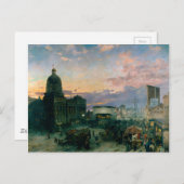 ワシントン通りインディアナポリスアットダスクバイテオドール ポストカード (正面/裏面)