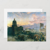 ワシントン通りインディアナポリス絵を描インディアナ ポストカード (正面/裏面)