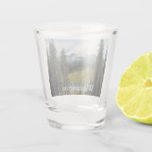 ワシントン風光明媚な山レイニア風景写真 ショットグラス (裏面)