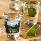 ワシントン風光明媚な山レイニア風景写真 ショットグラス