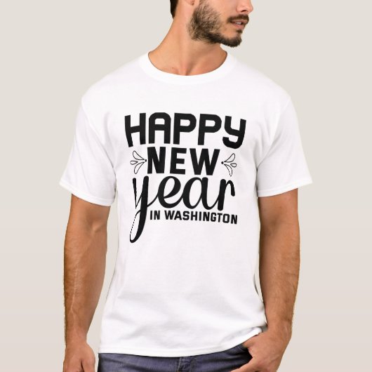 ワシントン54688新年おめでとう Tシャツ (正面)