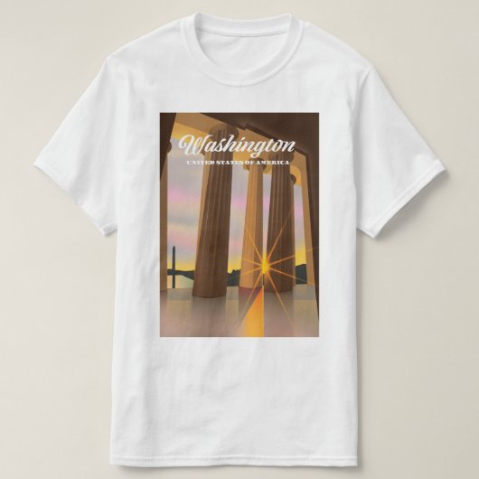 ワシントン アメリカ合衆国 Tシャツ (デザイン正面)