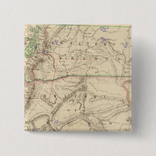 ワシントン·オレゴンの領土 缶バッジ (正面)