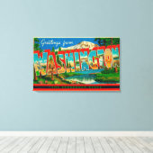 ワシントン – ザエバーグリーン州 キャンバスプリント (インサイチュ (ウッドフロア))