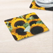ワシントン、シアトル、ヒマワリが売り場 スクエアペーパーコースター (アングル)
