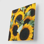 ワシントン、シアトル、ヒマワリが売り場 スクエア壁時計 (傾斜)