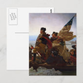 ワシントン・デルアウェア川を渡る ポストカード (正面/裏面)