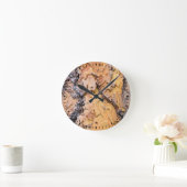ワシントン·ポンデロサ·パイン·バーク ラウンド壁時計 (ホーム)