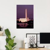 ワシントン・モニュメント、キャピトル、ジェファーソン ポスター (ホームオフィス)