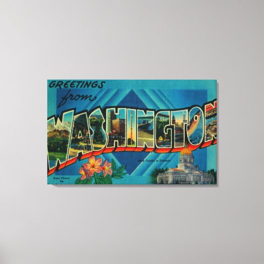 ワシントン – ラージレターシーン2 キャンバスプリント (正面)