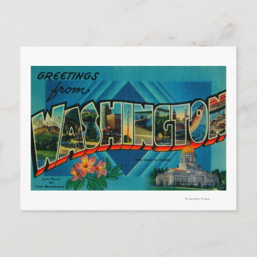 ワシントン – ラージレターシーン2 ポストカード (正面)
