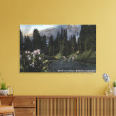 ワシントン – レイニエ国立公園射撃、 発砲駅 キャンバスプリント (インサイチュ (リビング))