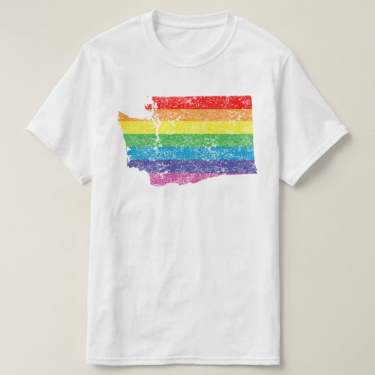 ワシントン・レインボー Tシャツ (デザイン正面)