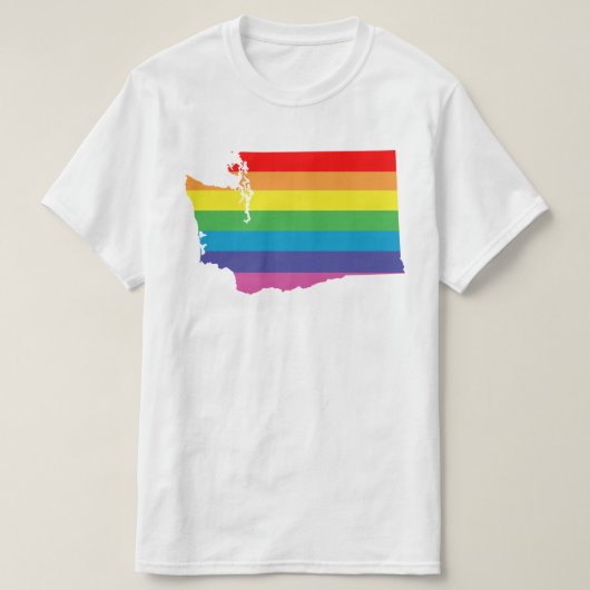 ワシントン・レインボー Tシャツ (デザイン正面)