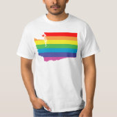 ワシントン・レインボー Tシャツ (正面)
