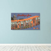 ワシントン(州) – ラージレターシーン2 キャンバスプリント (インサイチュ (ウッドフロア))