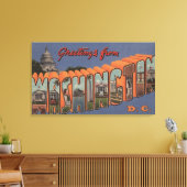 ワシントン(州) – ラージレターシーン2 キャンバスプリント (インサイチュ (リビング))