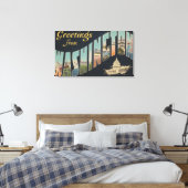 ワシントン(州) – 大文字場面3 キャンバスプリント (インサイチュ (寝室))