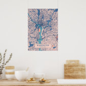 ワシントン – 統一された州ズブリーズシティマップ ポスター (キッチン)