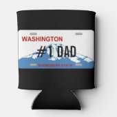 ワシントン#1パパライセンスプレートはクーラー 缶クーラー (裏面)