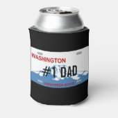 ワシントン#1パパライセンスプレートはクーラー 缶クーラー (缶裏面)