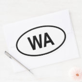 ワシントン「WA」 楕円形シール (封筒)