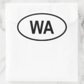 ワシントン「WA」 楕円形シール (バッグ)