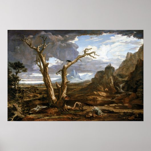 ワシントンAllston Elijah in the Desert ポスター (正面)