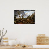 ワシントンAllston Elijah in the Desert ポスター (キッチン)