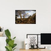 ワシントンAllston Elijah in the Desert ポスター (ホームオフィス)