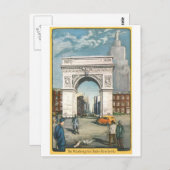 ワシントンArch.ニューヨーク.ヴィンテージ絵画の。 ポストカード (正面/裏面)