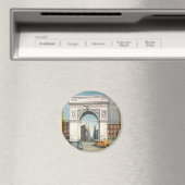 ワシントンArch.ニューヨーク.ヴィンテージ絵画の。 マグネット (インサイチュ (食洗機))