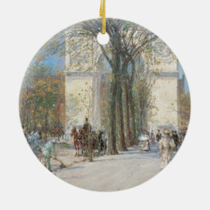 ワシントンArch、春by Frederick Childe Hasssam セラミックオーナメント