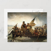 ワシントンCrossing the Delaware - 1851 ポストカード (正面/裏面)