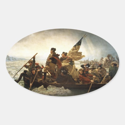 ワシントンCrossing the Delaware - 1851 楕円形シール (正面)