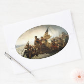 ワシントンCrossing the Delaware - 1851 楕円形シール (封筒)