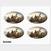 ワシントンCrossing the Delaware - 1851 楕円形シール (シート)