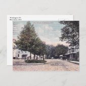 ワシントンCT、メイン・通り、1914年 ポストカード (正面/裏面)