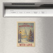 ワシントンD.C.からの愛を込めて Vintage Christmas マグネット (インサイチュ (食洗機))