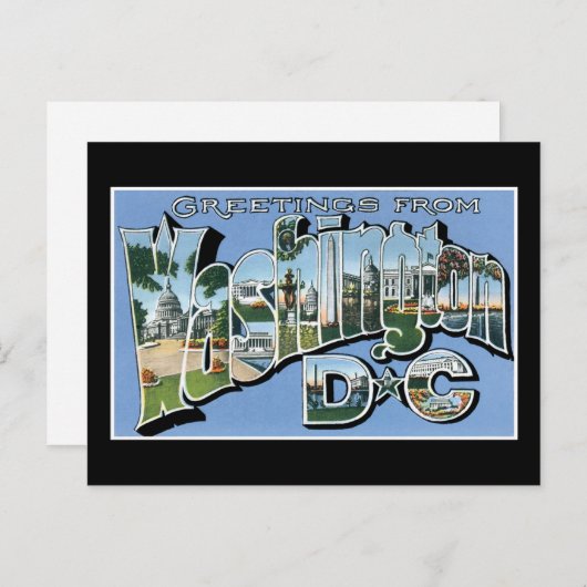 ワシントンD.C.からの挨拶！ヴィンテージポストカード ポストカード (正面/裏面)