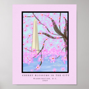 ワシントンD.C./さくらんぼブロッサムプリント ポスター