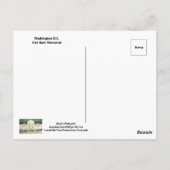 ワシントンD.C.でのベトナムの壁記念碑 ポストカード (裏面)