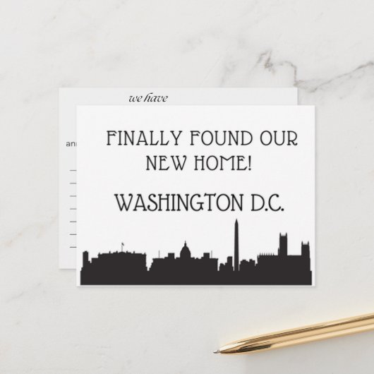 ワシントンD.C.に引っ越しました ポストカード (正面/裏面インサイチュ)