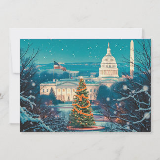 ワシントンD.C.のクリスマス・ホリデーカード(名入れ可能) シーズンカード