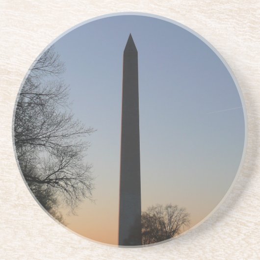 ワシントンD.C.のサンセット時のワシントン記念塔 コースター (正面)