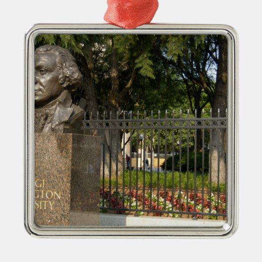 ワシントンD.C.、のジョージ・ワシントンの彫像 メタルオーナメント (正面)