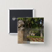 ワシントンD.C.、のジョージ・ワシントンの彫像 缶バッジ (正面&裏面)